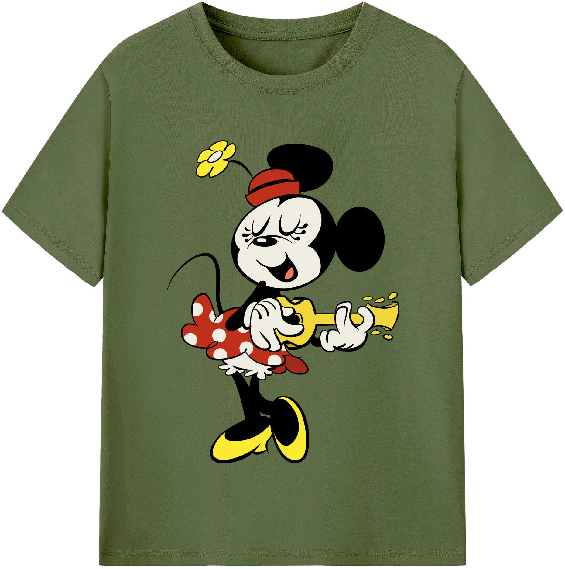 （画像用） ミッキーマウス Mickey Mouse 綿100％半袖Tシャツ（フロントプリント）